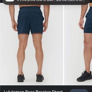 men’s lululemon pace breaker 5” shorts